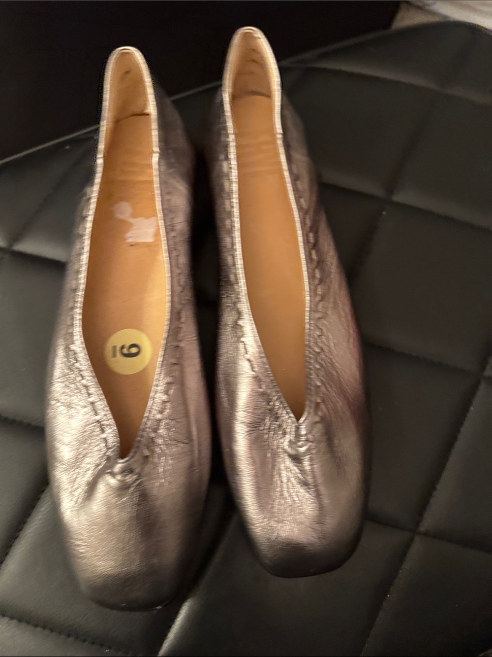 frye claire shoes in silver metallic
 sz 9 new